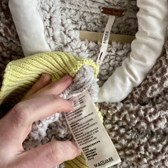 FP FREE PEOPLE BRAND STRETCH BOHO FLEECE PULLOVER SHERPA JACKET SWEATSHIRT TOP M - Picture 8 of 17